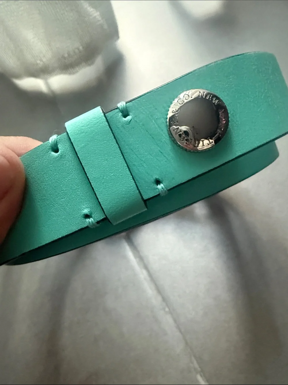 Tiffany Leather Dog Leash and Collar Set. XS colar size.